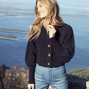 Doen Bernadette Cardigan in Navy Blue, size S